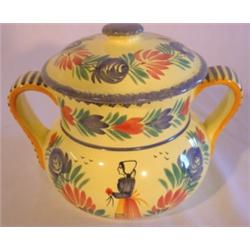 Quimper covered bean pot
