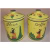 Image 1 : Pair of Quimper covered canisters