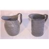 Image 1 : Pair of agateware milk pitchers