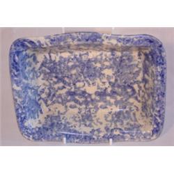 Blue Spongeware dish
