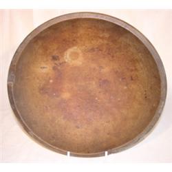 Primitive oblong wooden dough bowl