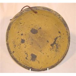 Primitive yellow painted dough bowl