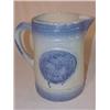 Image 1 : Blue & white salt glazed stoneware pitcher