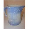 Image 3 : Blue & white salt glazed stoneware pitcher