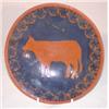 Image 1 : Contemporary PA cow decorated redware dish