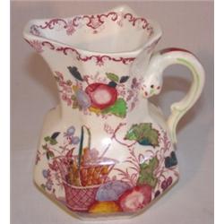 Mason's fruit basket pattern pitcher