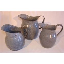 3 piece lot of agateware