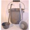 Image 1 : Agateware bucket with two ladles