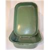 Image 1 : 2 green agateware pans