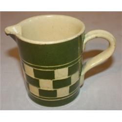 Yelloware Mocha checkerboard creamer