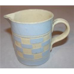 Yelloware Mocha checkerboard creamer