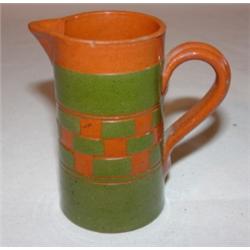 Redware Mocha checkerboard creamer