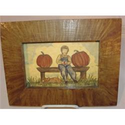 Folk Art watercolor painting