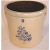 Image 1 : Blue decorated stoneware eared crock