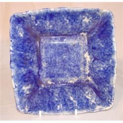 Blue & white spongeware bowl