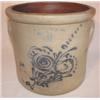 Image 1 : Blue decorated stoneware crock with ears