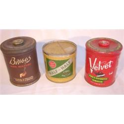 3 tobacco advertising tins