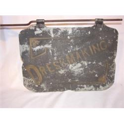 Early painted tin trade sign