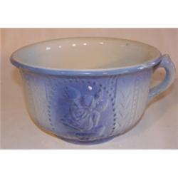 Blue & white salt glazed chamber pot