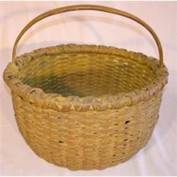 Original mustard painted field basket