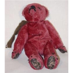 Early lavender jointed teddy bear
