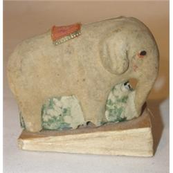 Papier-Mache elephant figurine