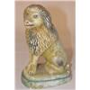 Image 1 : Early chalkware lion figurine