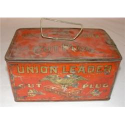 Union Leader cut plug tobacco tin