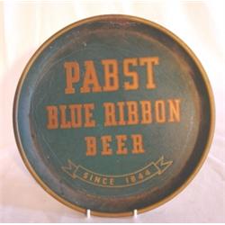 Pabst Blue Ribbon Beer tin tray