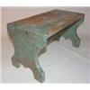 Image 2 : Primitive blue painted dovetailed footstool