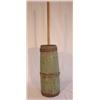Image 1 : Original painted apple green butter churn
