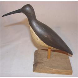 Decorative shorebird carving with stand