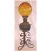 Image 1 : Very ornate Victorian lamp with amber shade