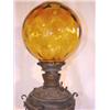 Image 2 : Very ornate Victorian lamp with amber shade