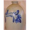 Image 3 : Blue decorated stoneware jug with handle