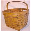 Image 1 : Primitive orange painted basket