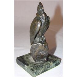 Solid bronze figure of vulture