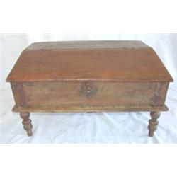 George II table top desk on turned legs