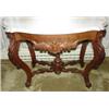 Image 1 : Very ornate Victorian walnut marble top table