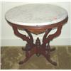 Image 1 : Ornate Victorian walnut marble top table