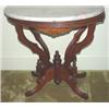 Image 2 : Ornate Victorian walnut marble top table