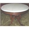 Image 1 : Victorian walnut marble top coffee table