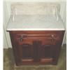 Image 1 : Victorian walnut marble top washstand