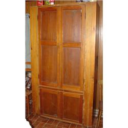 Primitive pine wall cupboard