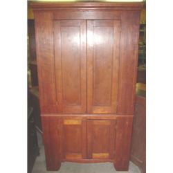 19th century cherry corner cupboard
