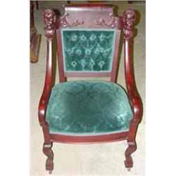Ornate mahogany armchair