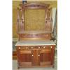 Image 1 : Victorian walnut marble top sideboard