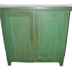 Original green painted jelly cupboard