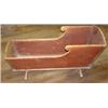 Image 2 : Original red painted and dovetailed baby cradle