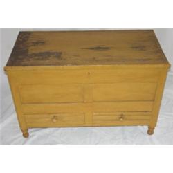 Overpainted blanket chest